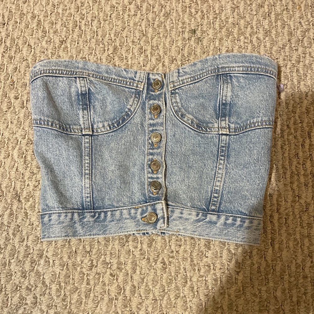 Zara denim corset top! Size small